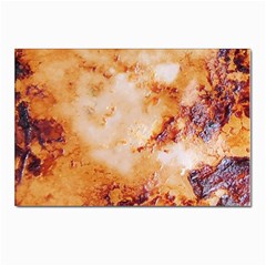 Burnt Paper Texture Print Design Postcard 7  X 5  (pkg Of 10) by dflcprintsclothing