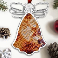 Burnt Paper Texture Print Design Metal Loving Angel Silver  by dflcprintsclothing