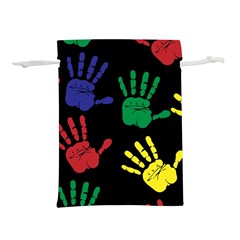 Handprints Hand Print Colourful Lightweight Drawstring Pouch (m) by Anend