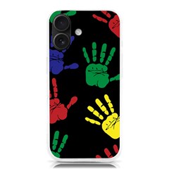 Handprints Hand Print Colourful Iphone 16 Tpu Uv Print Case by Anend