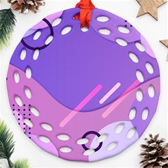 Colorful Labstract Wallpaper Theme Round Filigree Ornament (two Sides) by Anend