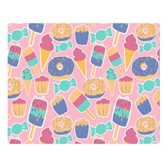 Ice Cream Donut Sweets Candie 80  X 56  Premium Plush Fleece Blanket (large) by Apenda